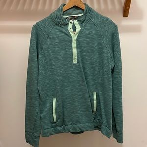 Avalanche Green Long Sleeve 1/4 Snap Top
